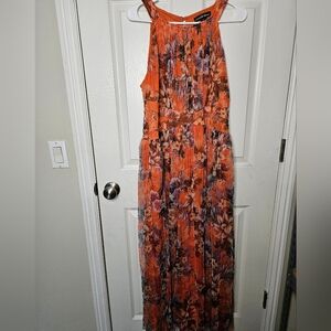 Cardalite Womens Sleeveless Floral Maxi Lined Dress Size 1X
